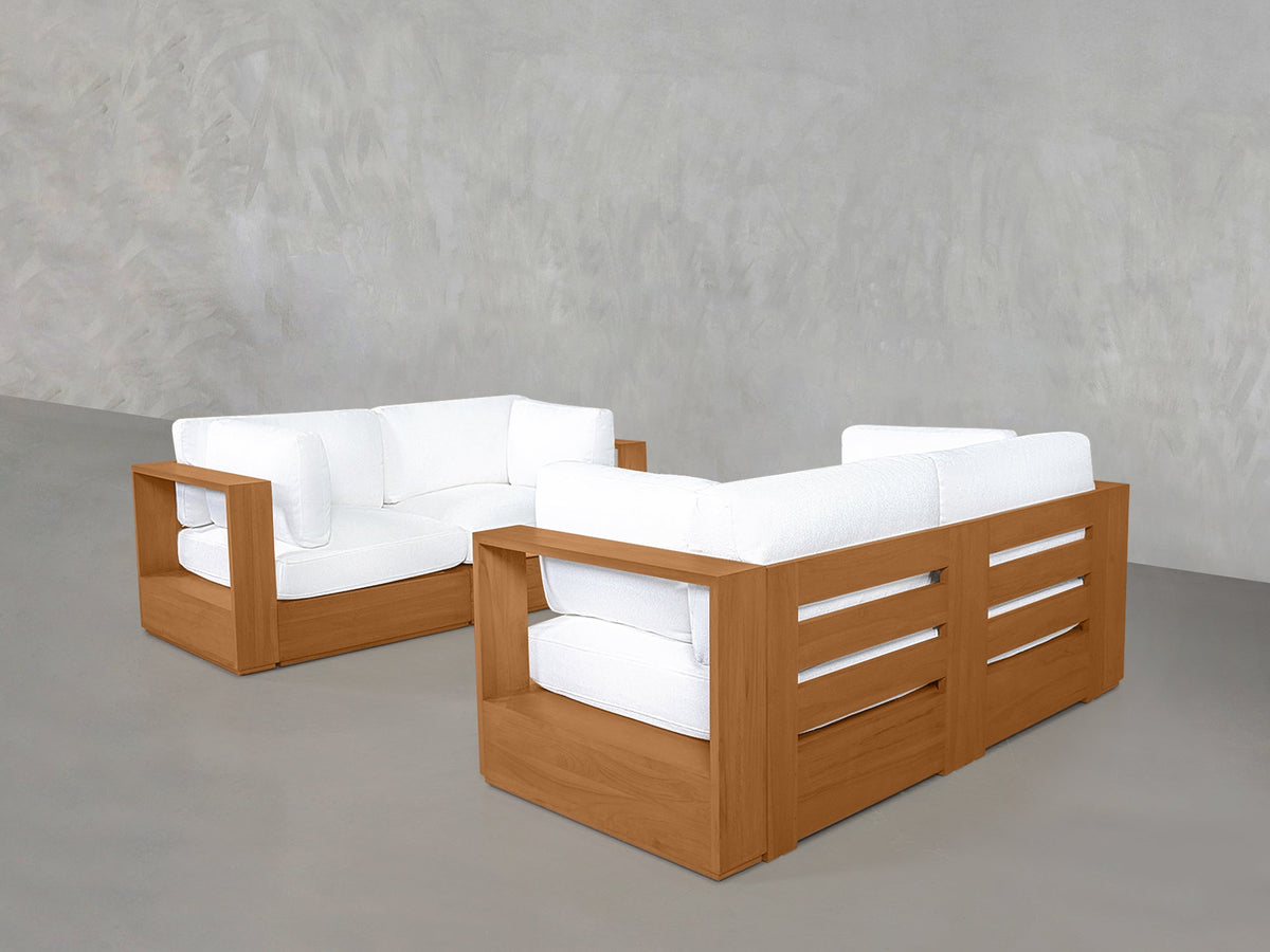 2-2 Sofa Set Teak Outdoor - 7th Avenue