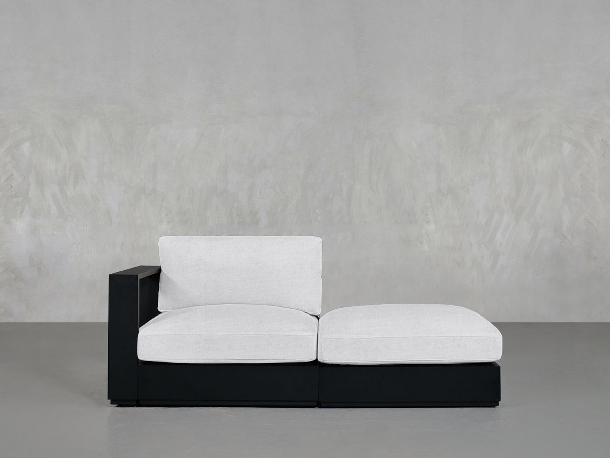 2-Seat Modular Lounger Loveseat Aluminum Outdoor