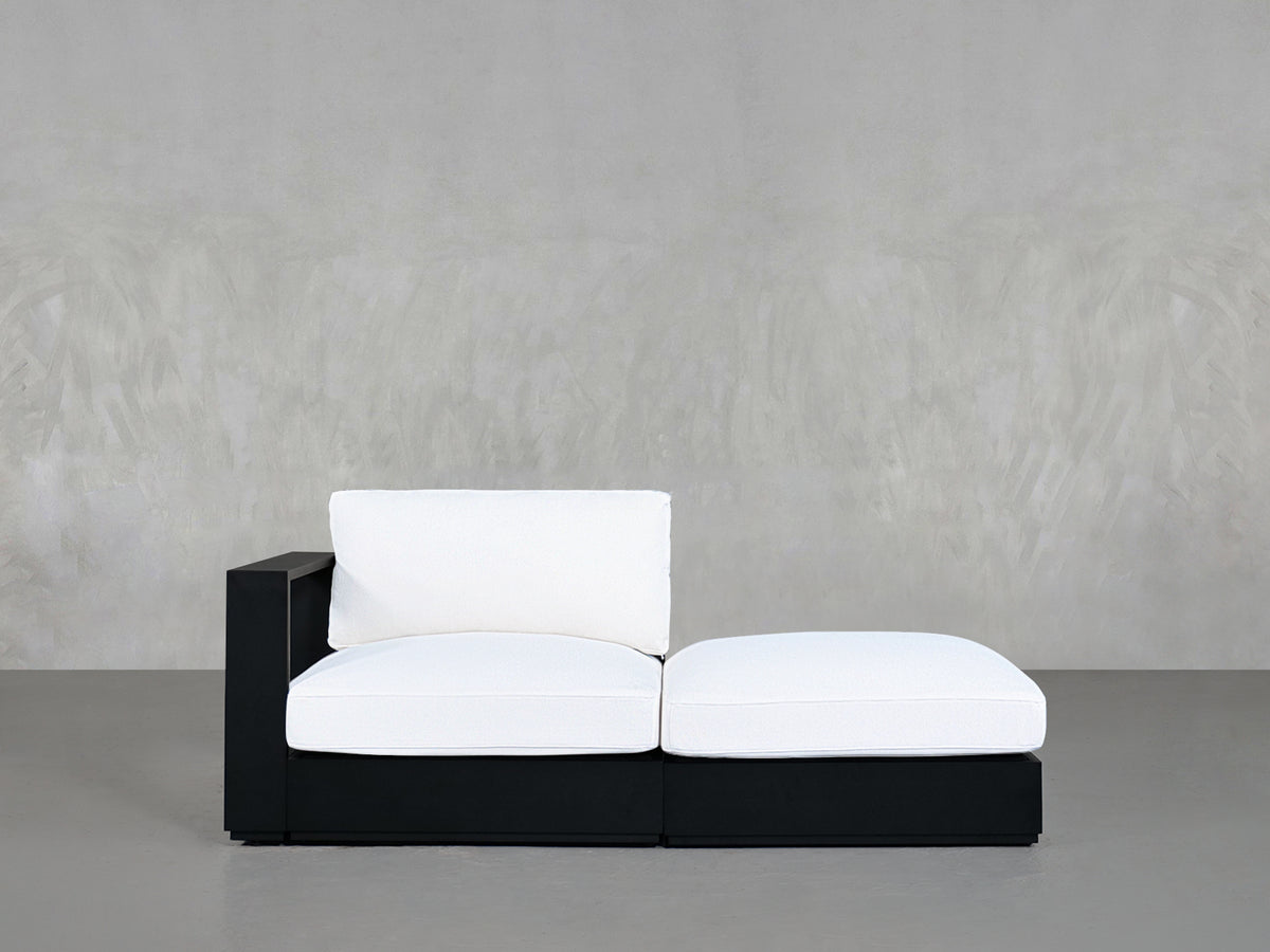2-Seat Modular Lounger Loveseat Aluminum Outdoor