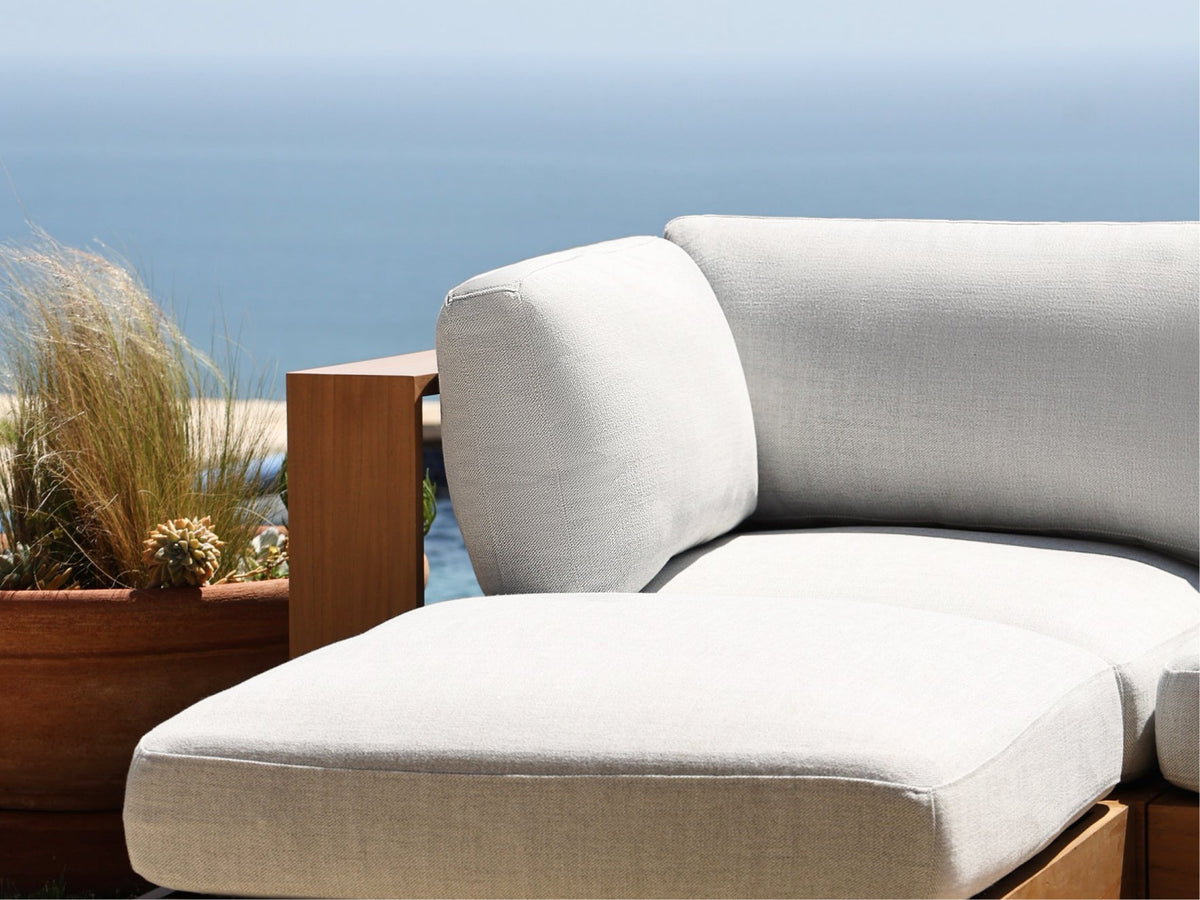2-Seat Modular Loveseat Teak Outdoor - 7th Avenue