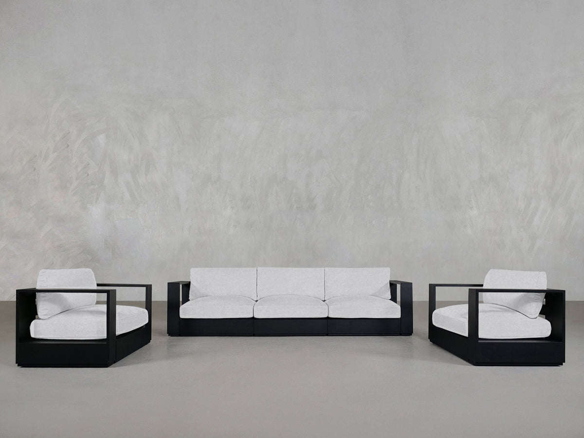 3 - 1 - 1 Sofa & Armchair Set Aluminum Outdoor - 7th Avenue