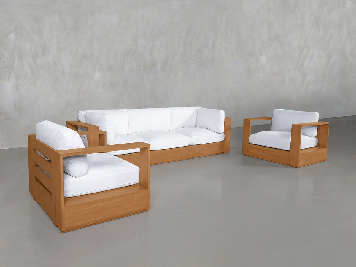 3-1-1 Sofa & Armchair Set Teak Outdoor