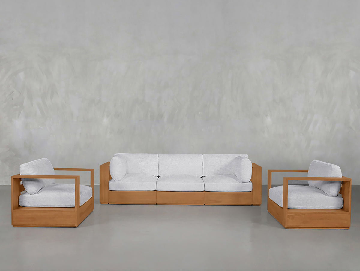 3-1-1 Sofa & Armchair Set Teak Outdoor