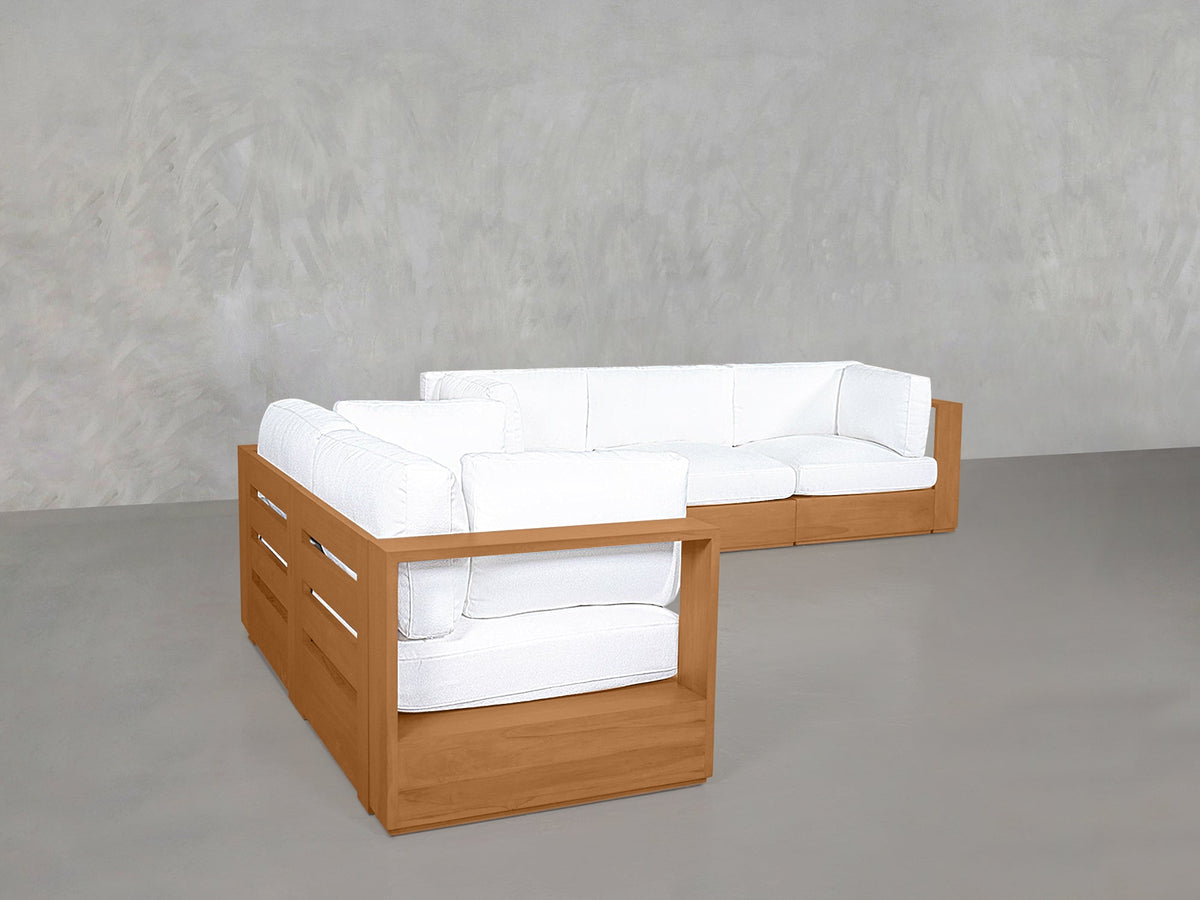 3-2 Sofa Set Teak Outdoor - 7th Avenue