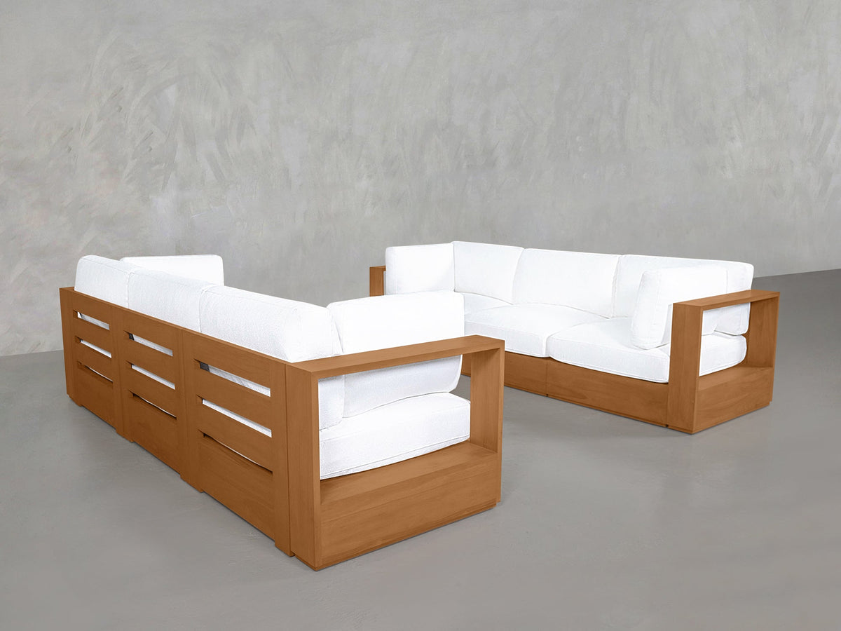 3-3 Sofa Set Teak Outdoor - 7th Avenue