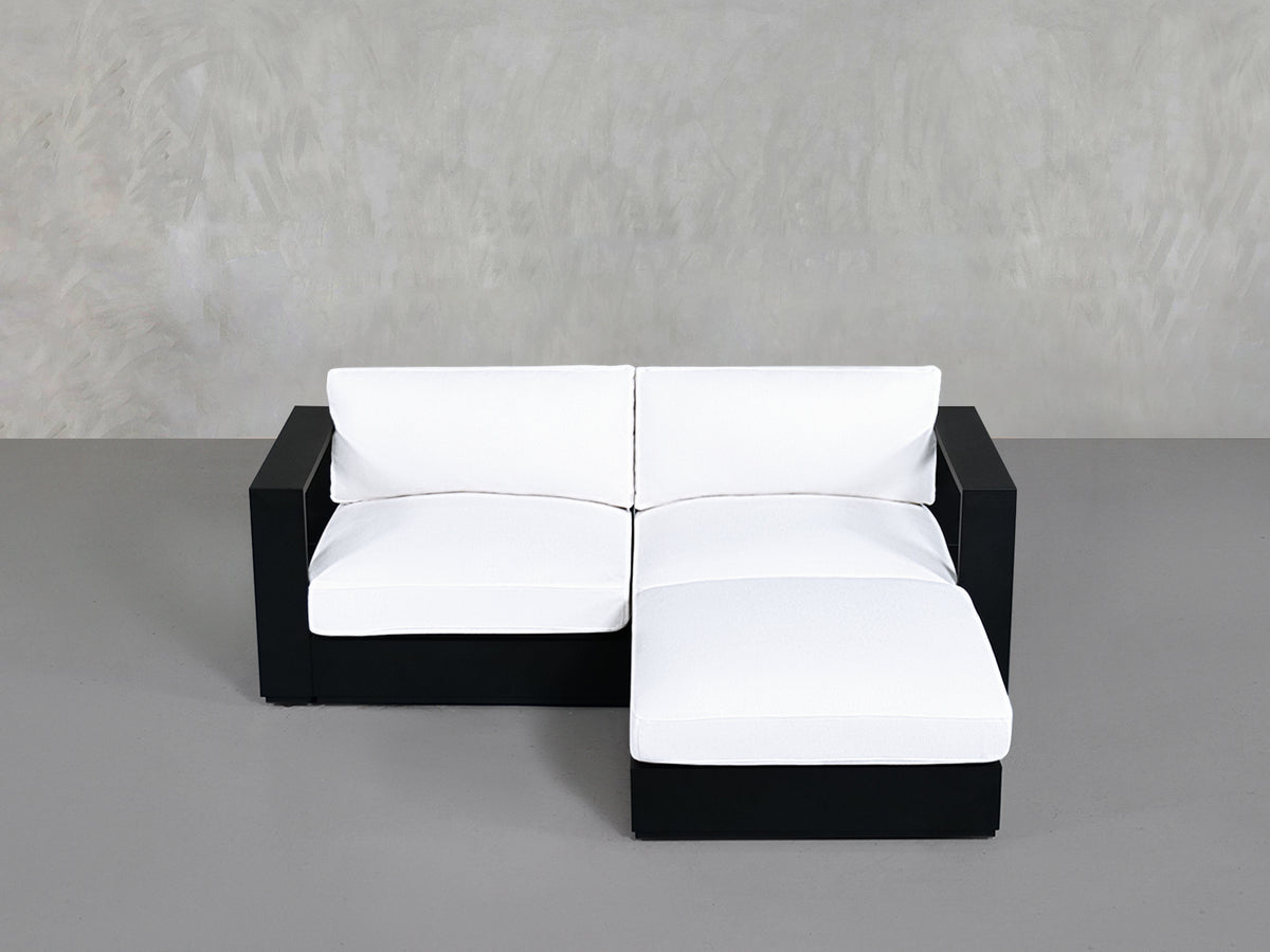 3-Seat Modular Chaise Sectional Aluminum Outdoor