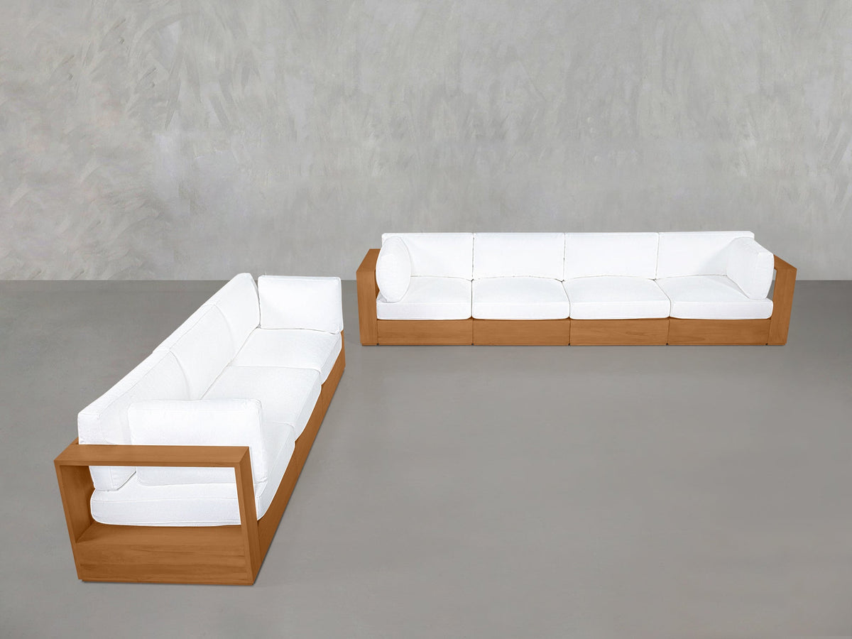 4-3 Sofa Set Teak Outdoor - 7th Avenue