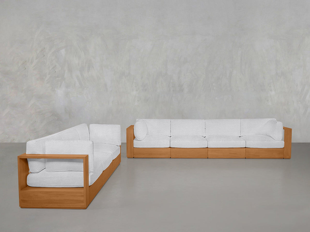 4-3 Sofa Set Teak Outdoor - 7th Avenue