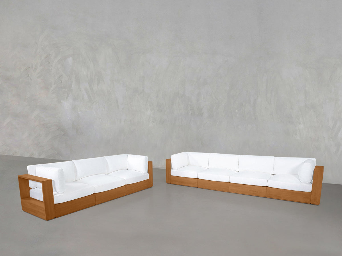 4-3 Sofa Set Teak Outdoor - 7th Avenue