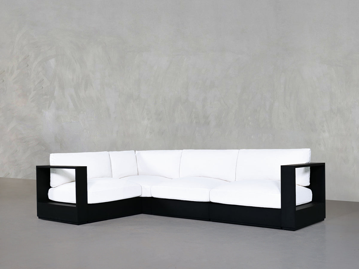 4-Seat Modular Corner Sectional Aluminum Outdoor