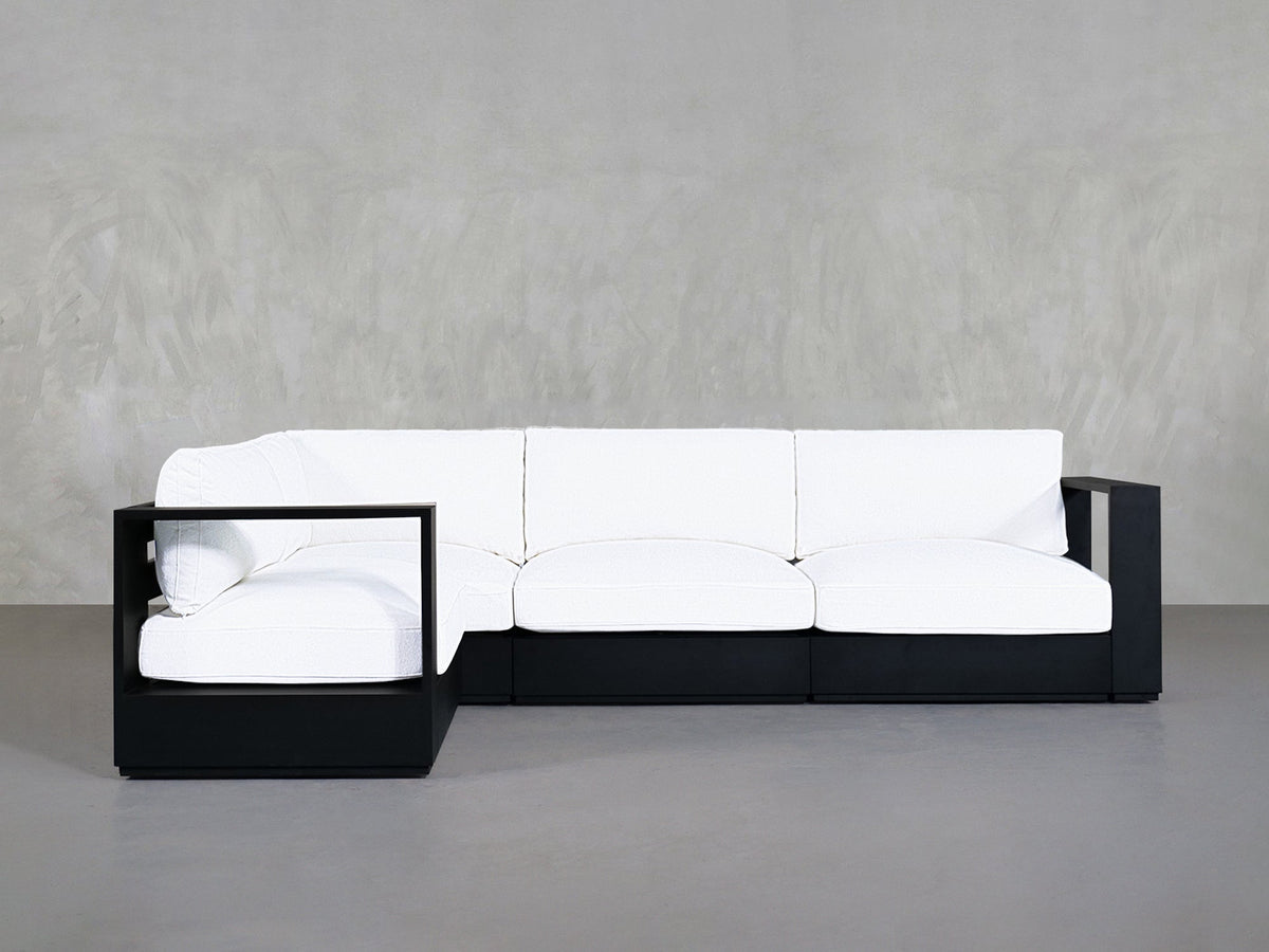 4 - Seat Modular Corner Sectional Aluminum Outdoor - 7th Avenue