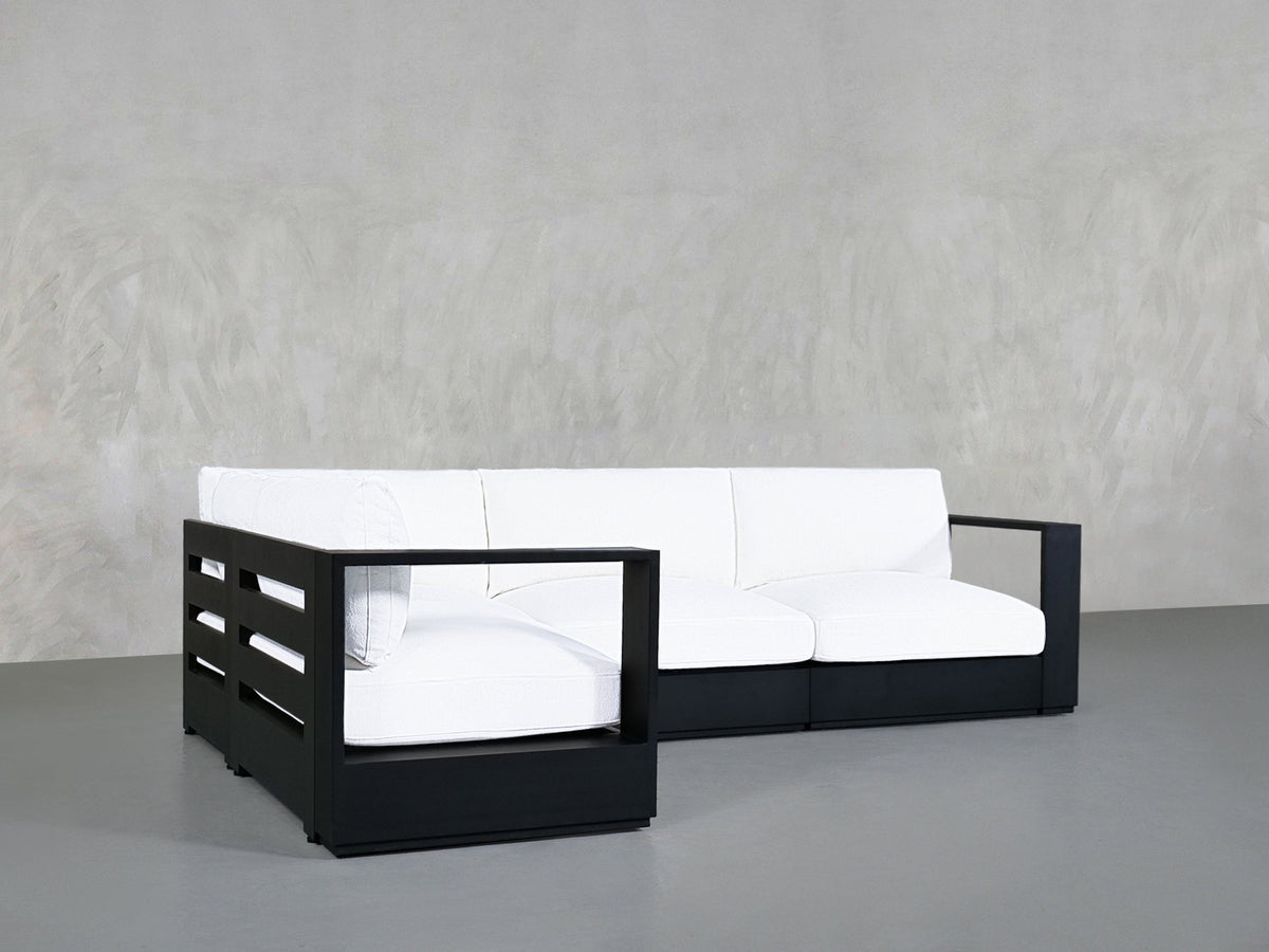 4 - Seat Modular Corner Sectional Aluminum Outdoor - 7th Avenue