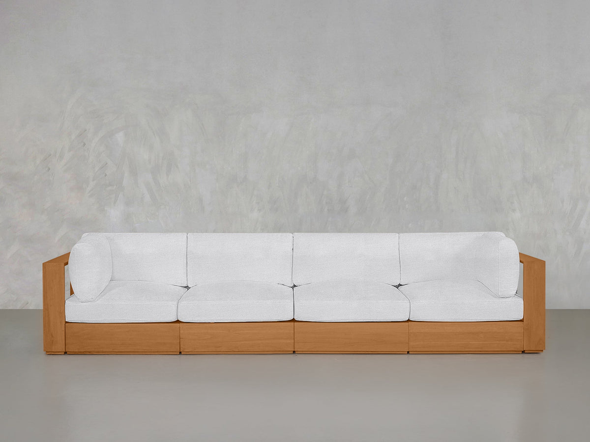 4-Seat Modular Sofa Teak Outdoor - 7th Avenue