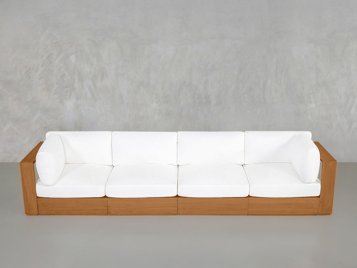 4-Seat Modular Sofa Teak Outdoor - 7th Avenue