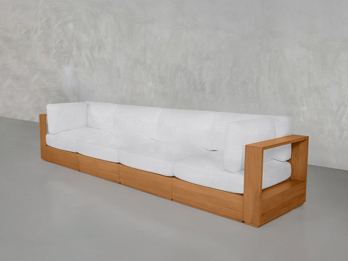 4-Seat Modular Sofa Teak Outdoor - 7th Avenue