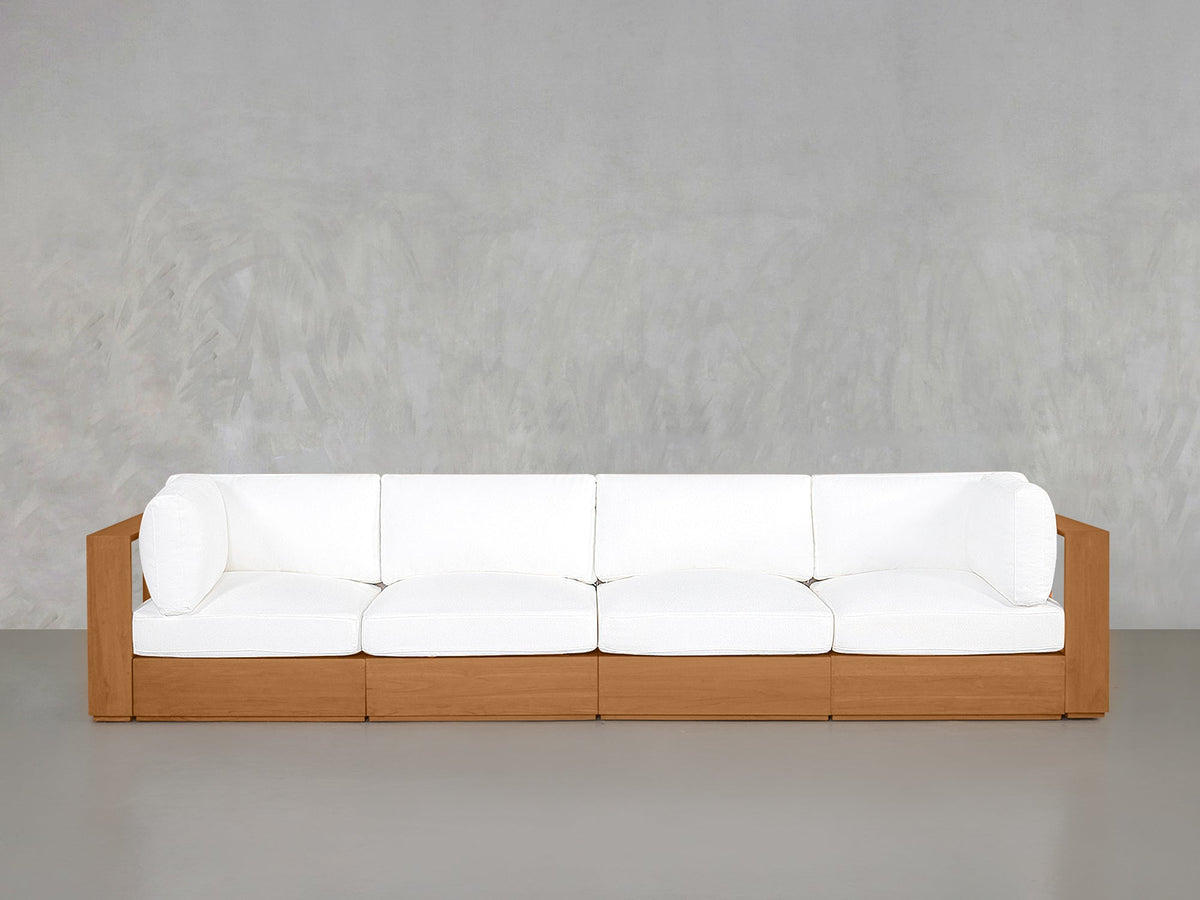 4-Seat Modular Sofa Teak Outdoor - 7th Avenue