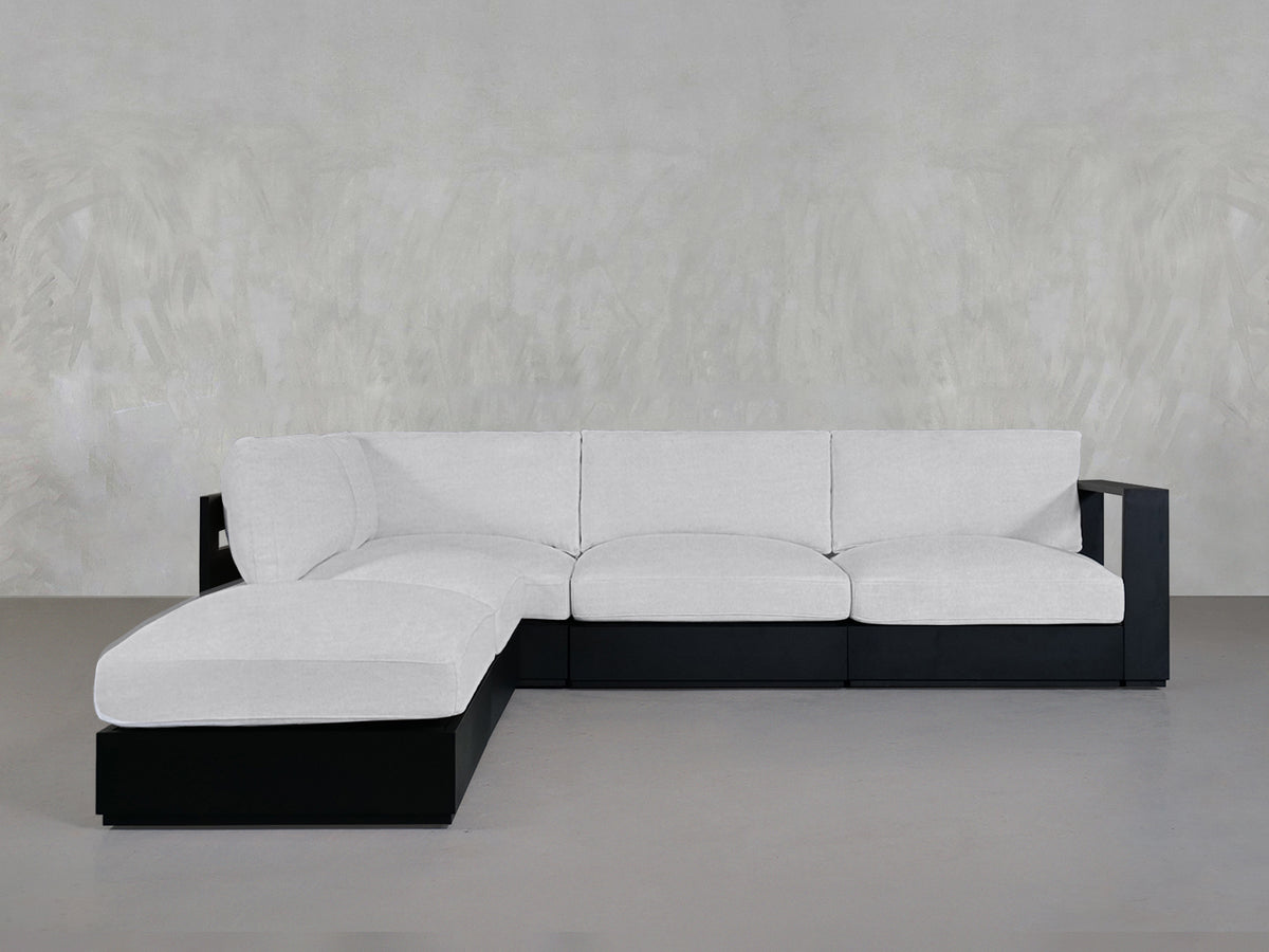 5-Seat Modular Corner Lounger Sectional Aluminum Outdoor