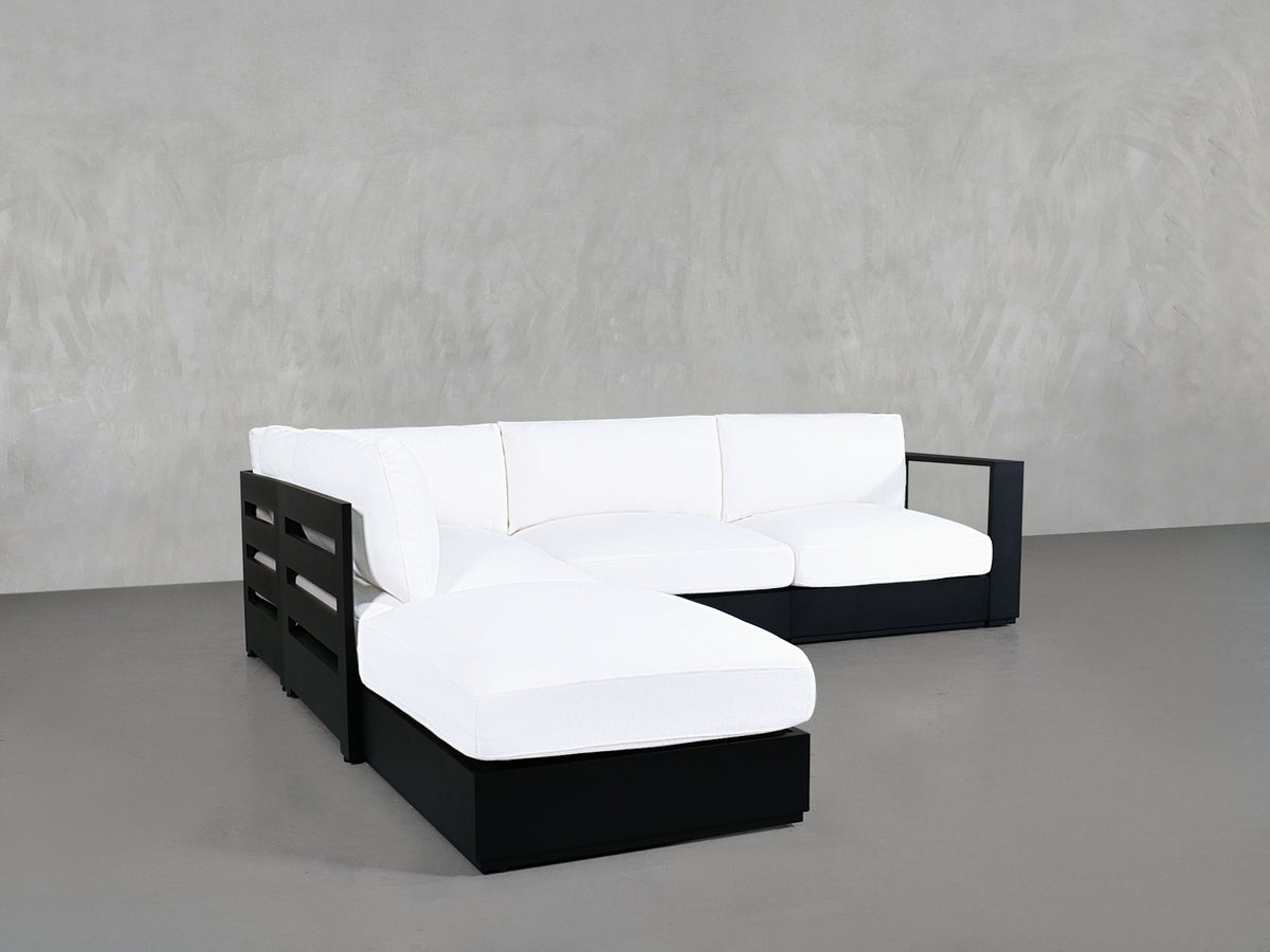 5-Seat Modular Corner Lounger Sectional Aluminum Outdoor