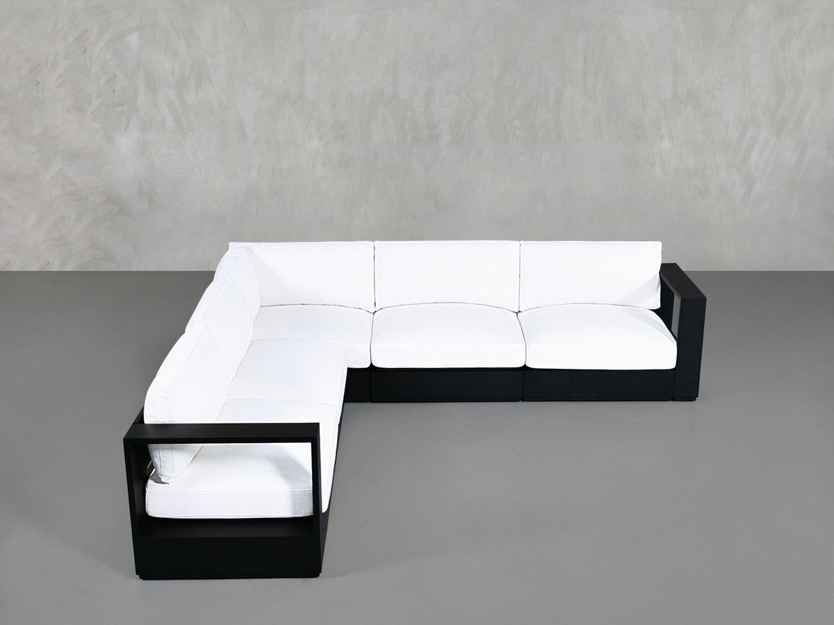 5-Seat Modular Corner Sectional Aluminum Outdoor