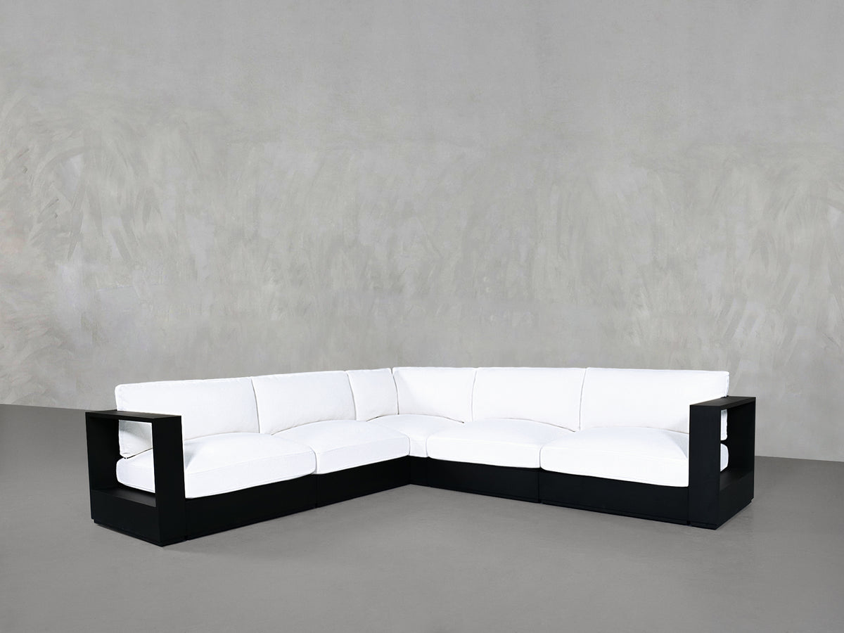 5-Seat Modular Corner Sectional Aluminum Outdoor