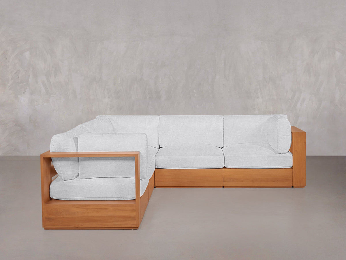 5-Seat Modular Corner Sectional Teak Outdoor - 7th Avenue
