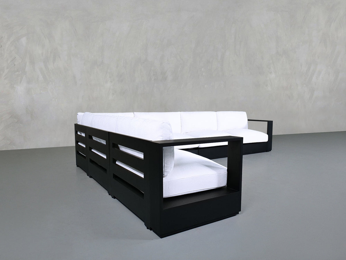 6 - Seat Modular Corner Sectional Aluminum Outdoor - 7th Avenue
