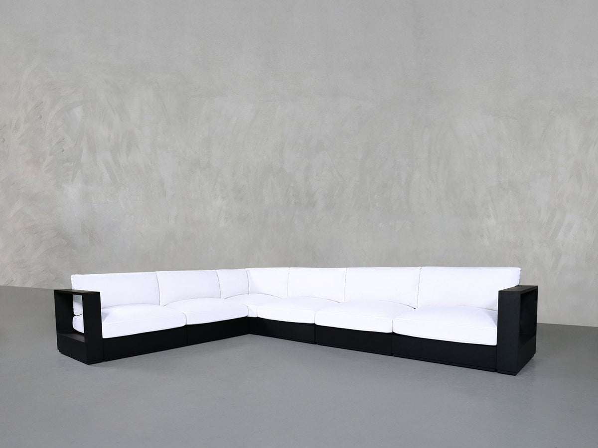 6 - Seat Modular Corner Sectional Aluminum Outdoor - 7th Avenue