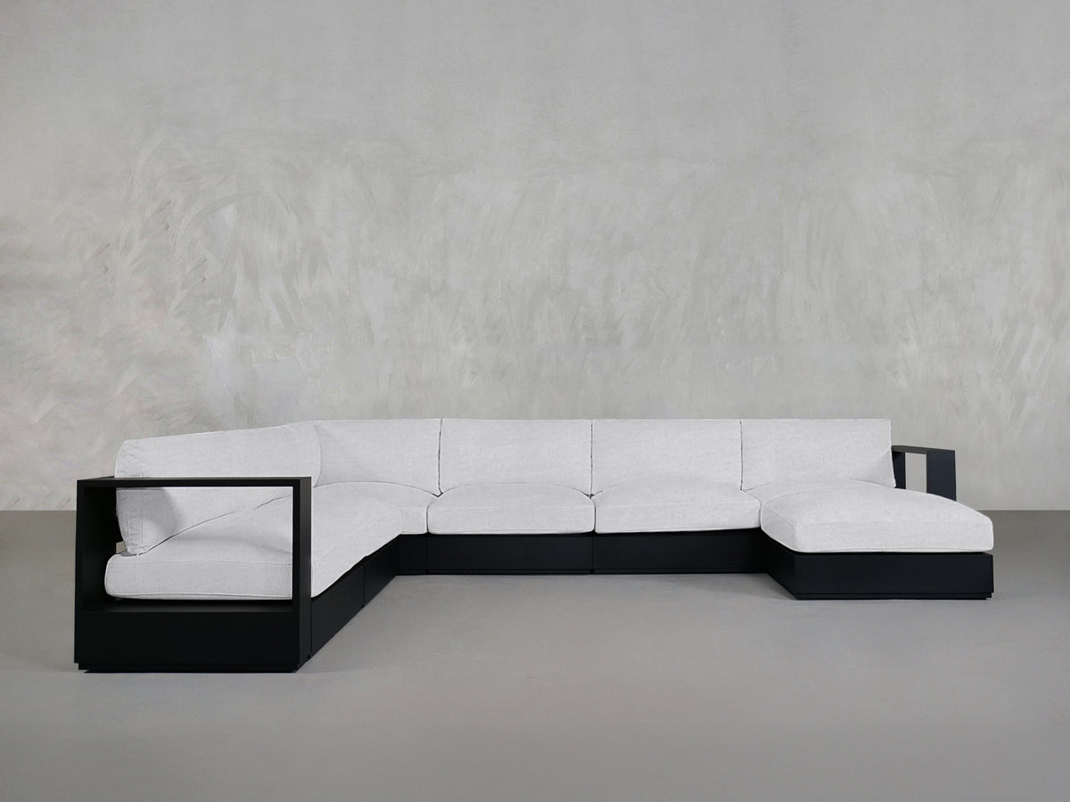 7-Seat Modular Corner Sectional Aluminum Outdoor