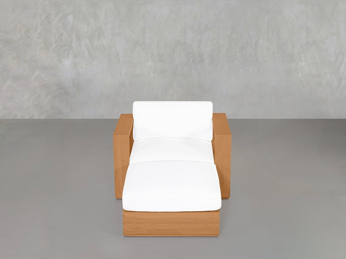 Armchair with Ottoman Teak Outdoor - 7th Avenue