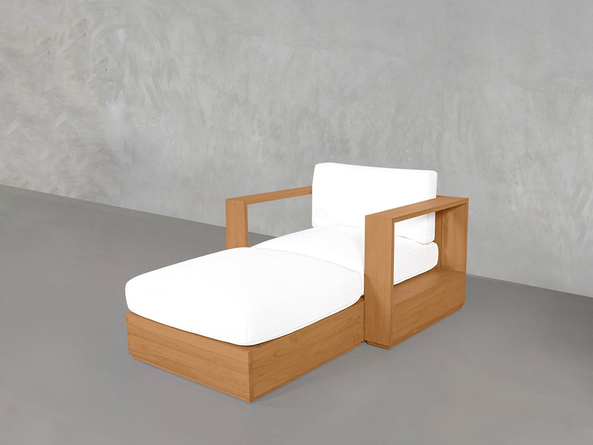 Armchair with Ottoman Teak Outdoor - 7th Avenue