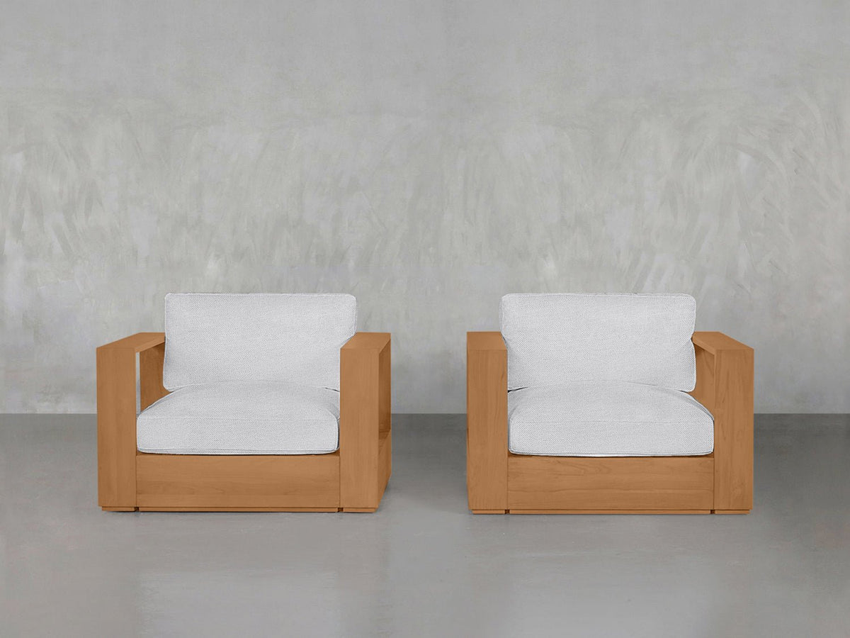 Double Armchairs Teak Outdoor - 7th Avenue