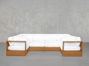 10-Seat Modular Closed Pit Teak Outdoor - 7th Avenue