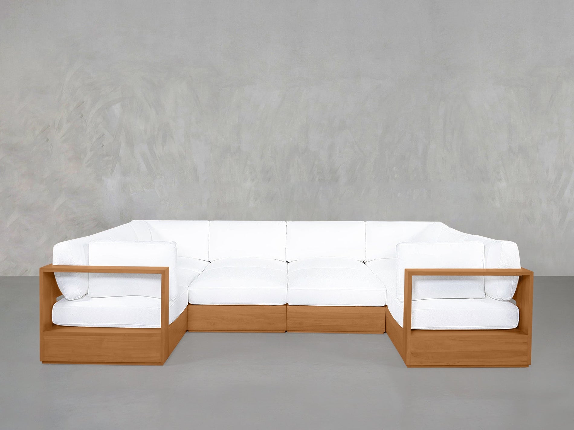 10-Seat Modular Closed Pit Teak Outdoor - 7th Avenue