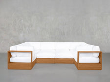 10-Seat Modular Closed Pit Teak Outdoor - 7th Avenue