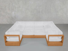 10-Seat Modular Closed Pit Teak Outdoor - 7th Avenue