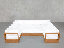 10-Seat Modular Closed Pit Teak Outdoor - 7th Avenue