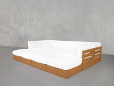 12 - Seat Deep Modular Daybed Teak Outdoor - 7th Avenue