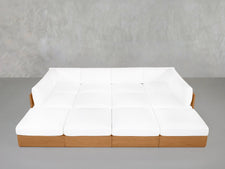 12 - Seat Deep Modular Daybed Teak Outdoor - 7th Avenue