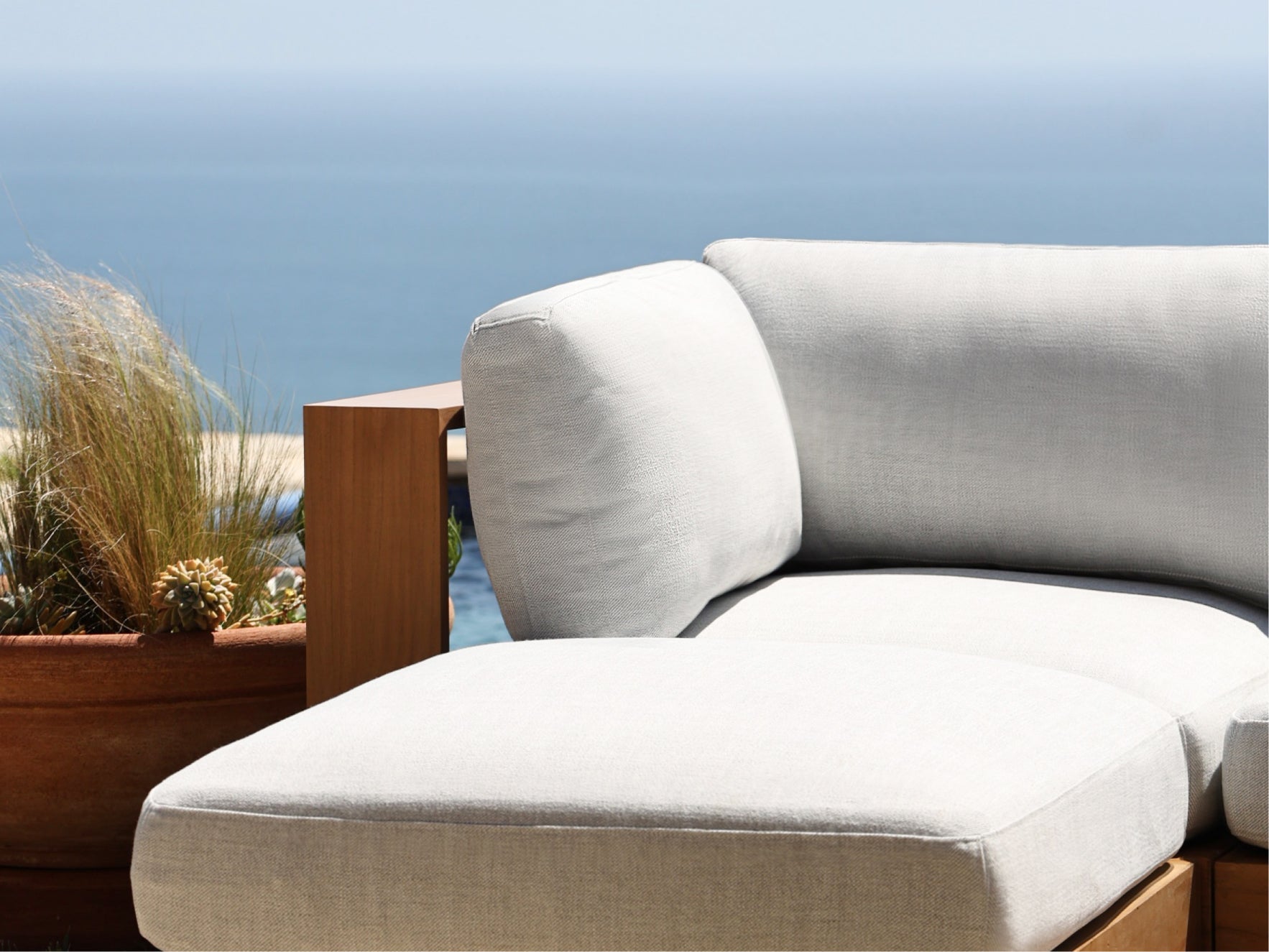 12 - Seat Deep Modular Daybed Teak Outdoor - 7th Avenue