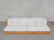 8-Seat Modular Daybed Teak Outdoor