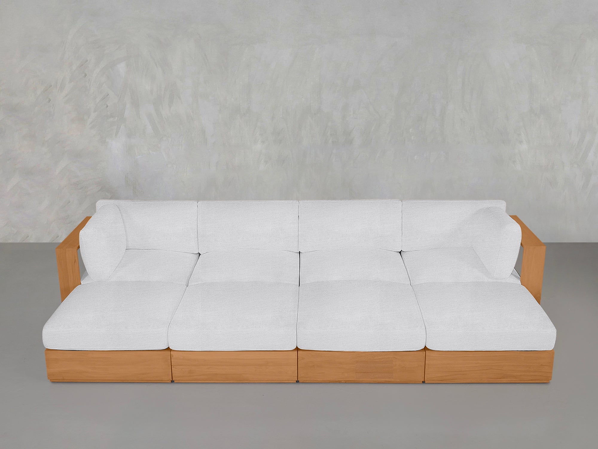 8-Seat Modular Daybed Teak Outdoor