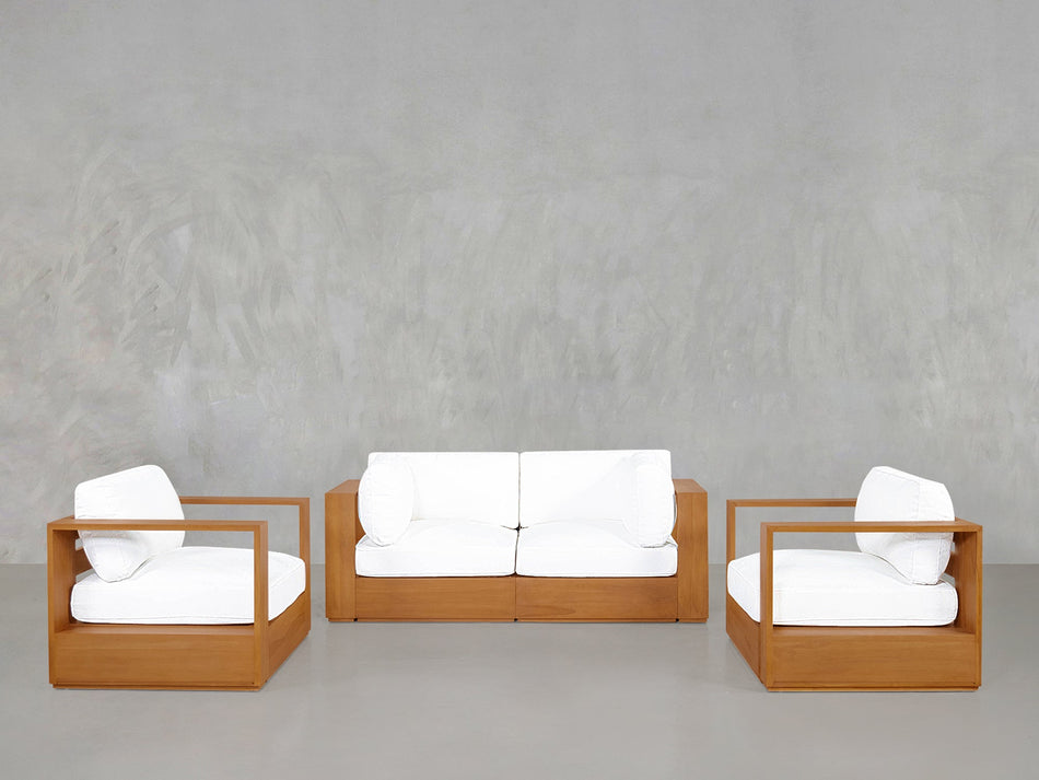 2-1-1 Sofa & Armchair Set Teak Outdoor