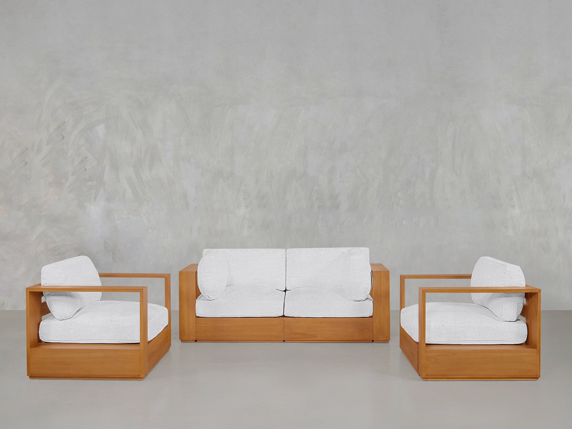 2-1-1 Sofa & Armchair Set Teak Outdoor | 7th Avenue