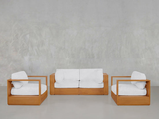 2-1-1 Sofa & Armchair Set Teak Outdoor - 7th Avenue