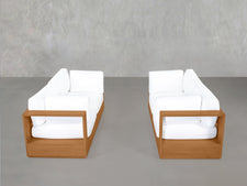 2 - 2 Sofa Set Teak Outdoor - 7th Avenue