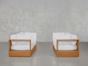 2 - 2 Sofa Set Teak Outdoor - 7th Avenue