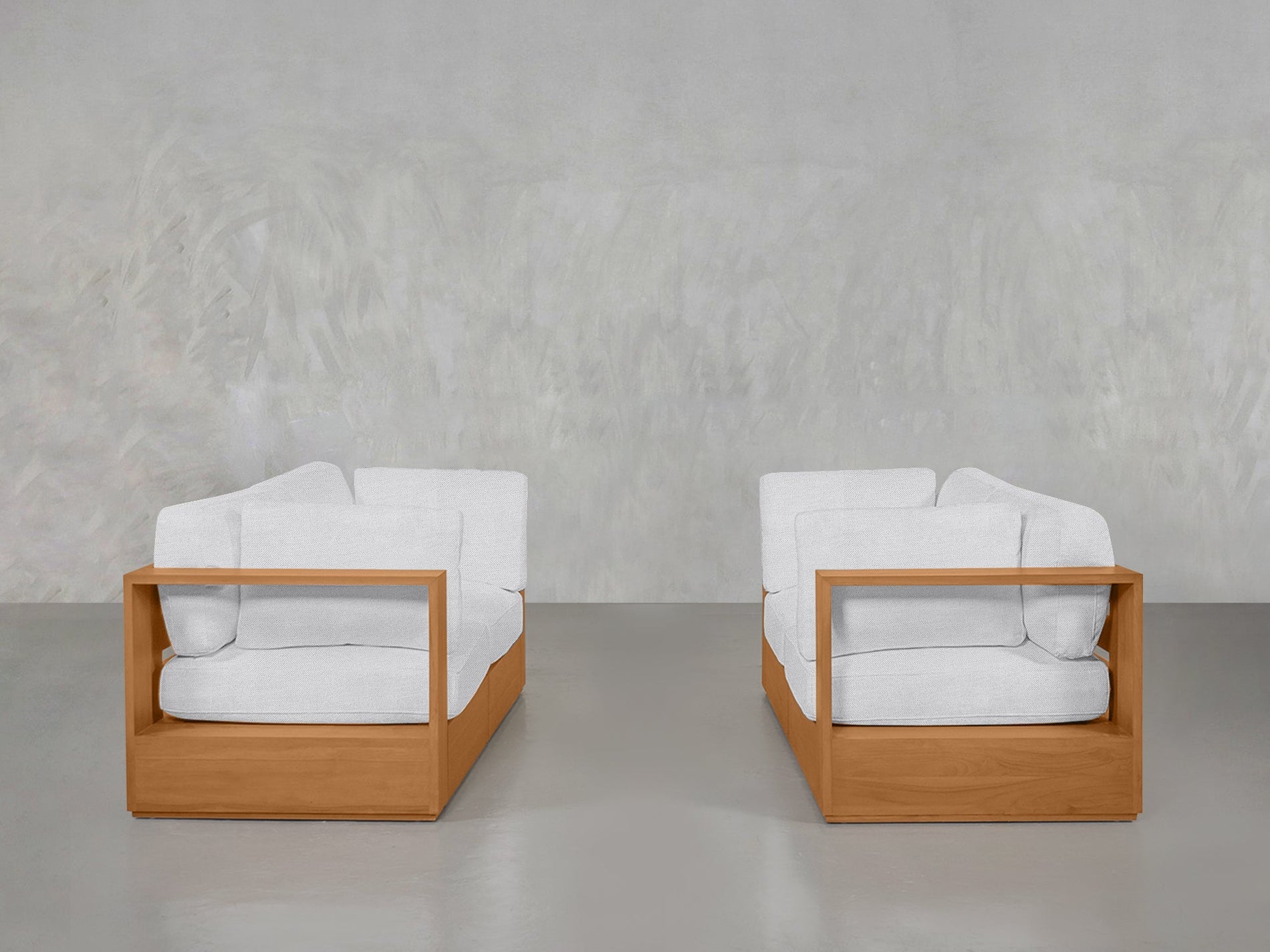 2 - 2 Sofa Set Teak Outdoor - 7th Avenue