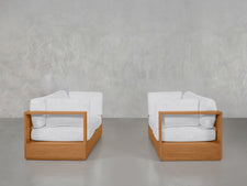 2 - 2 Sofa Set Teak Outdoor - 7th Avenue