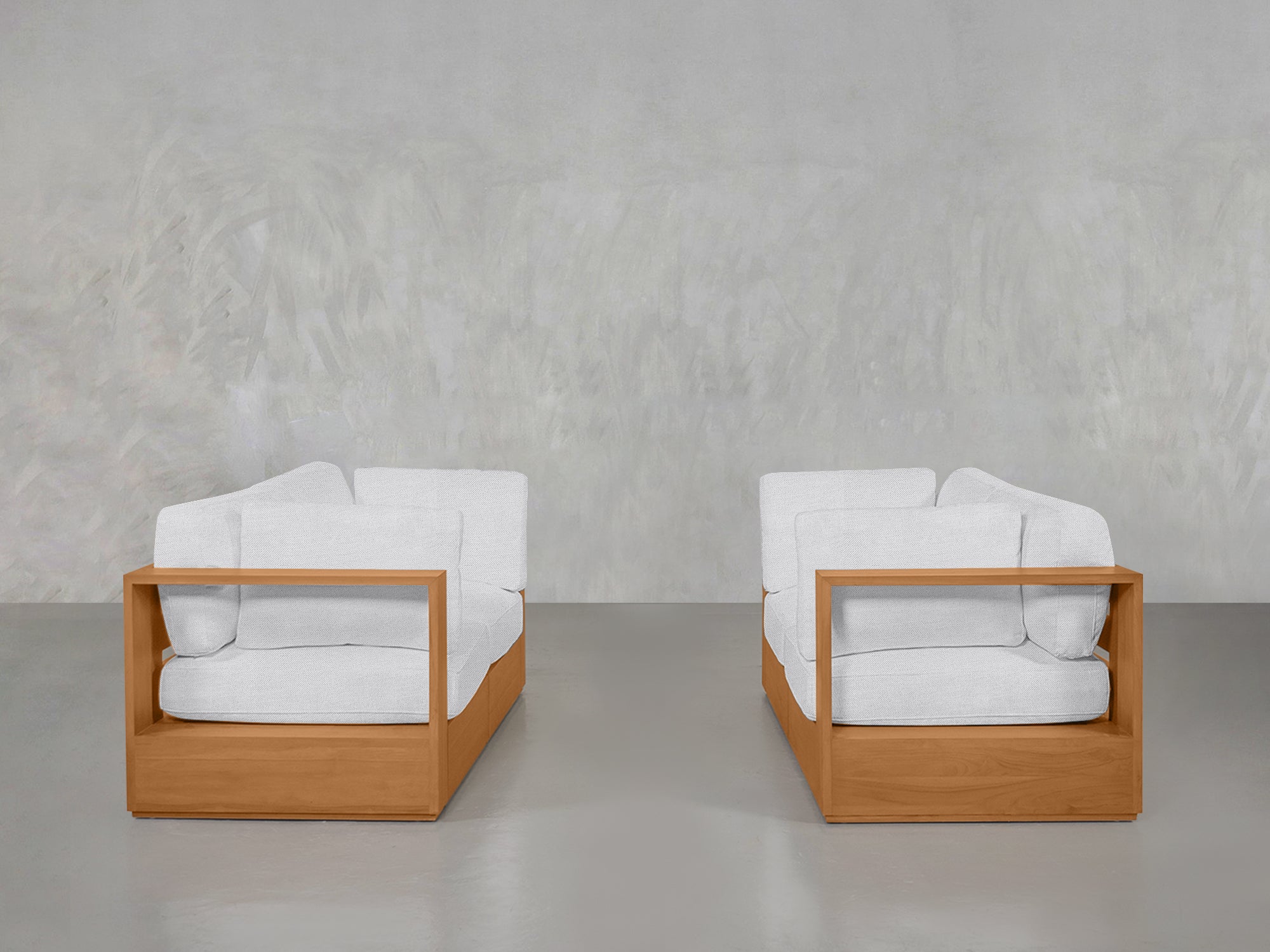 2 - 2 Sofa Set Teak Outdoor - 7th Avenue
