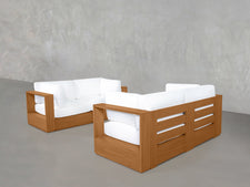 2-2 Sofa Set Teak Outdoor - 7th Avenue